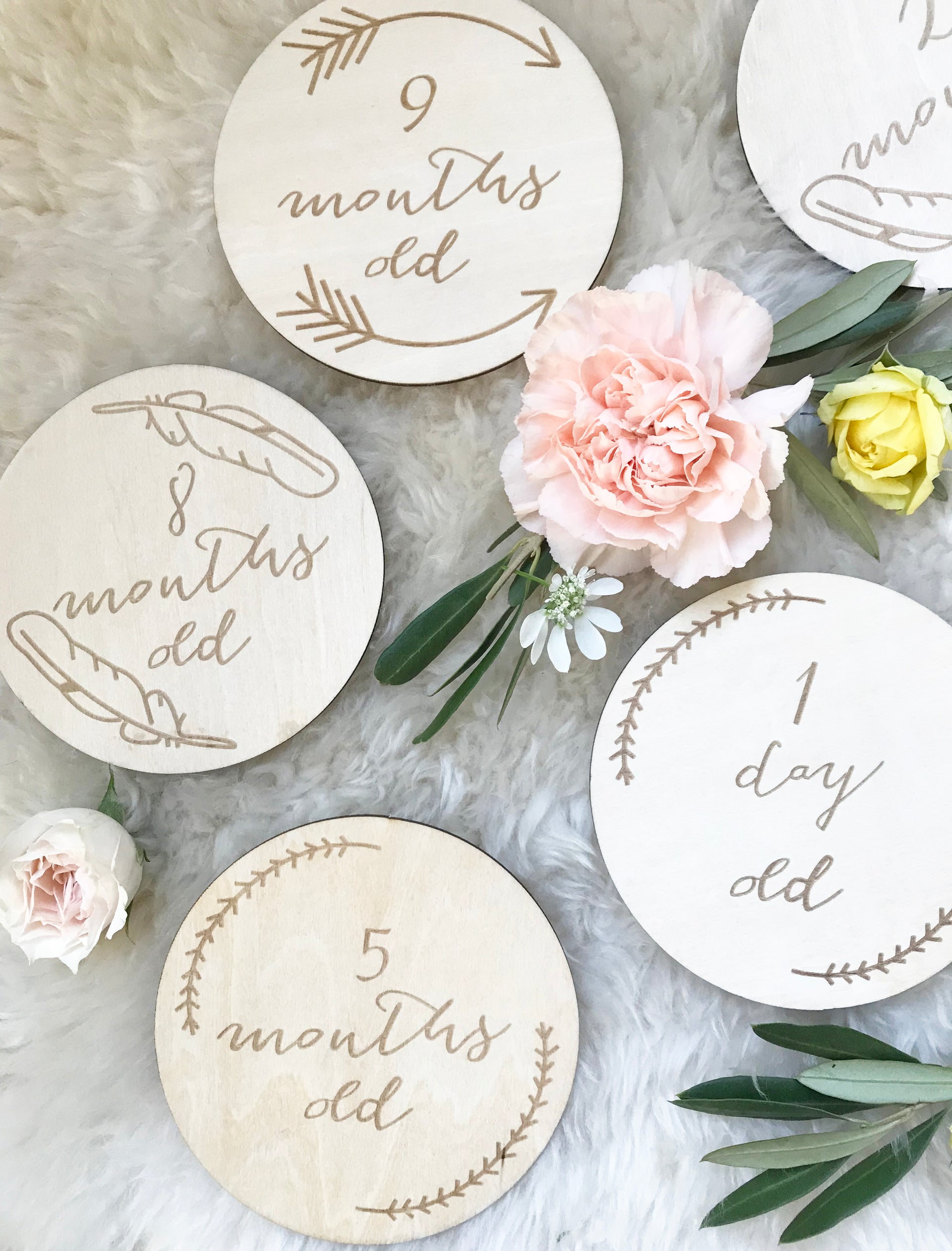 The LoLueMade Company | Premium Wood Baby Closet Dividers, Set of 7: Baby Closet