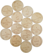 The Original Round Wood Baby Milestones - The LoLueMade Company®