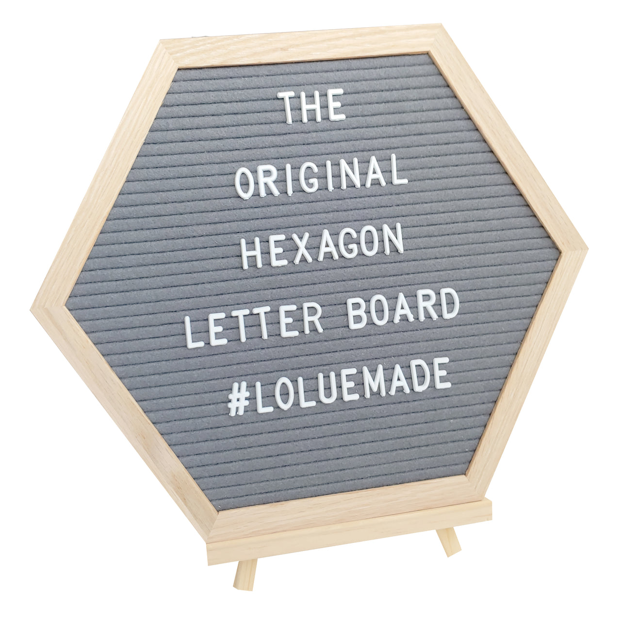 PlayBoard®: The Original Hexagon Letter Board (Gray) - The LoLueMade Company®