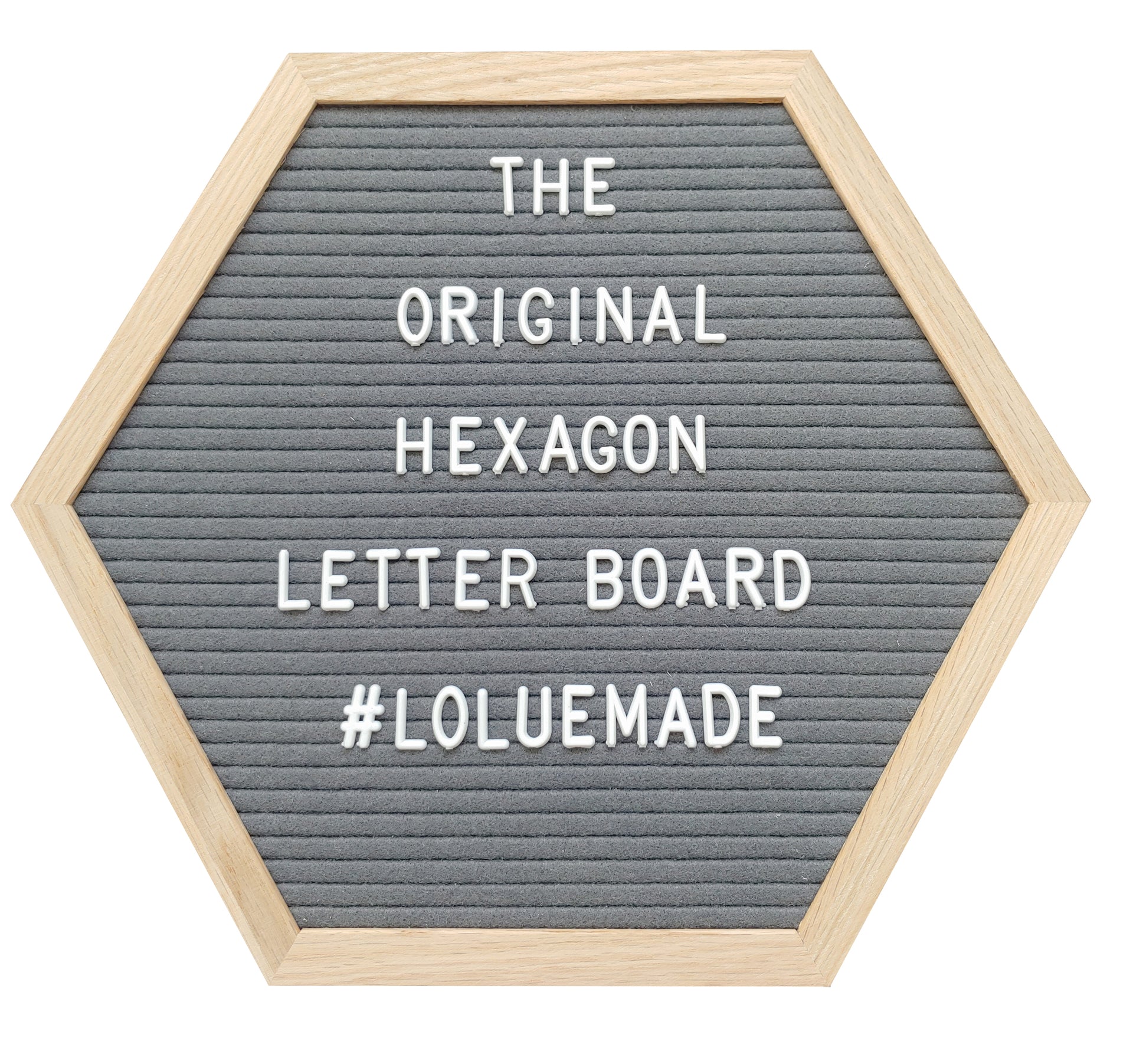 PlayBoard®: The Original Hexagon Letter Board (White) - The LoLueMade Company®