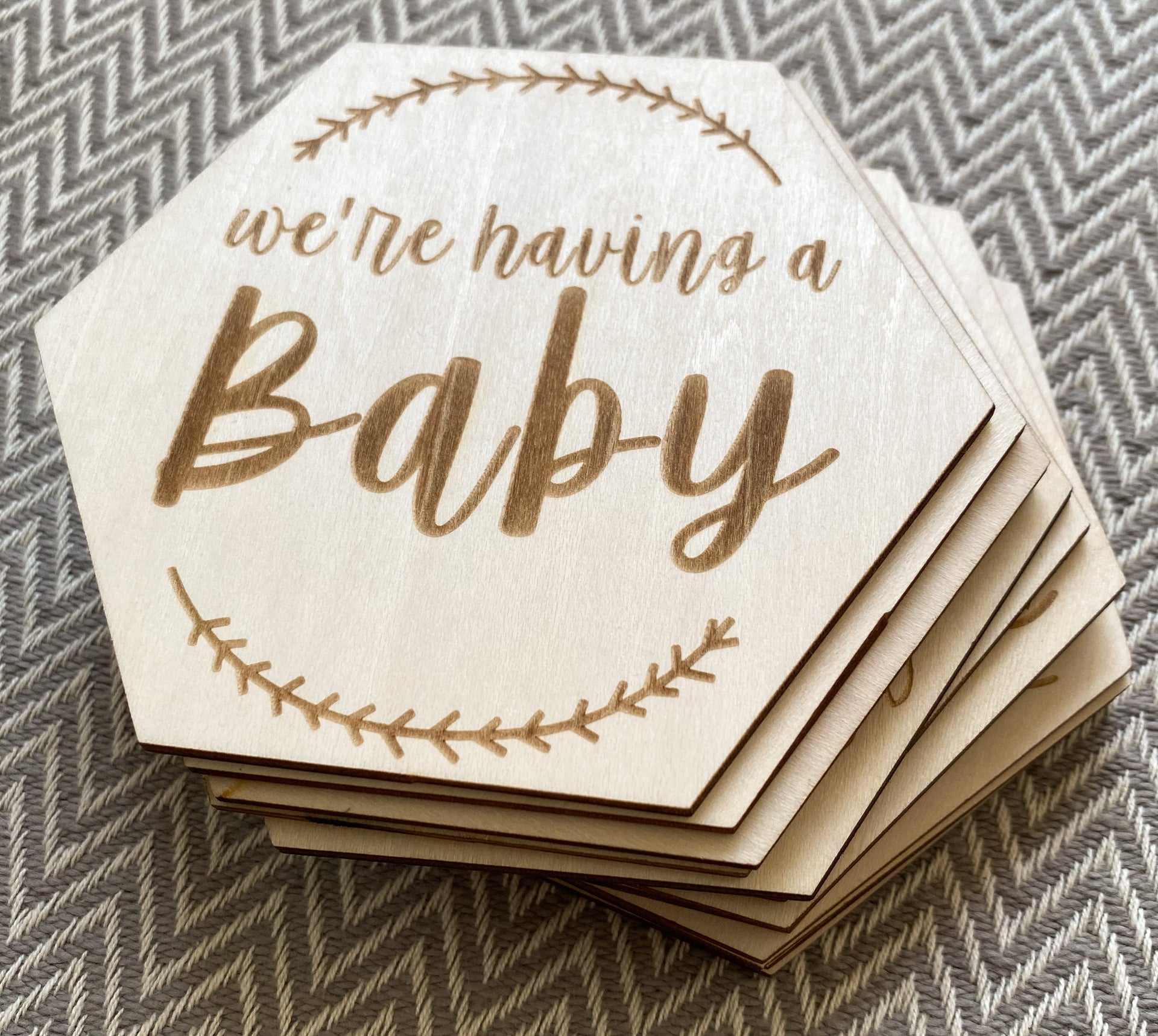 The Original Hexagon Wood Baby Milestones & Baby Firsts - The LoLueMade Company®