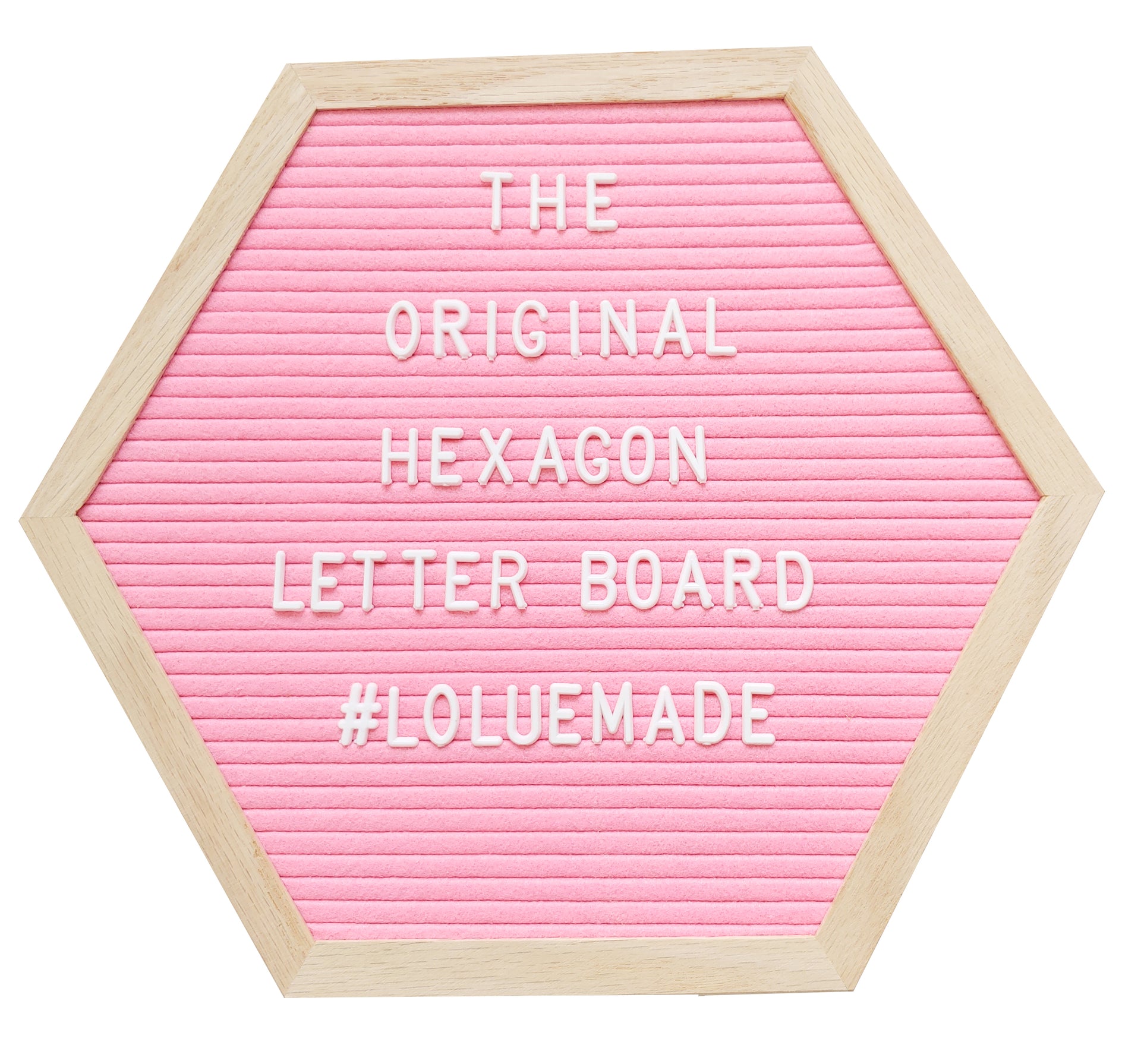 PlayBoard®: The Original Hexagon Letter Board (Pink) - The LoLueMade Company®