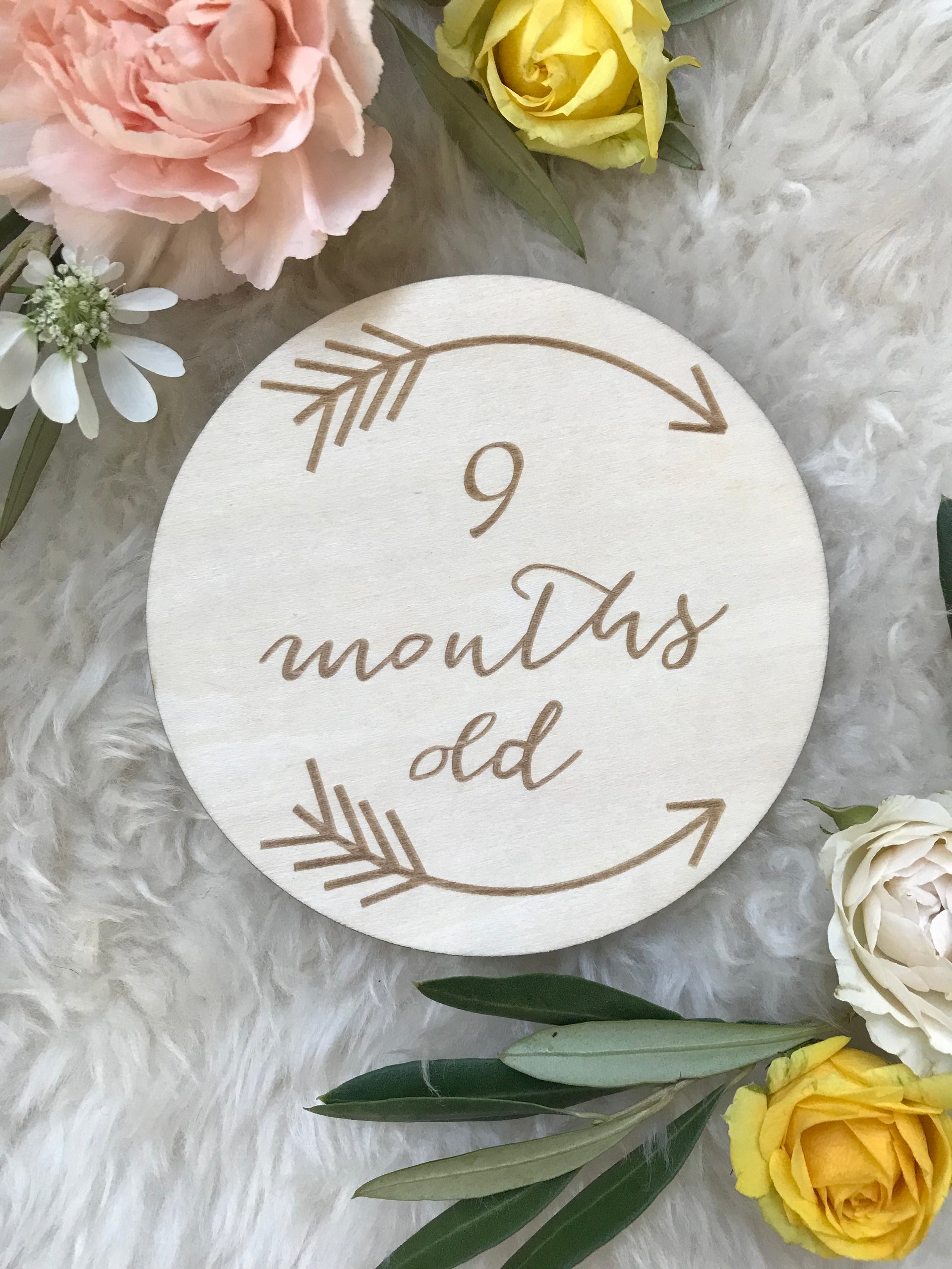 The Original Round Wood Baby Milestones - The LoLueMade Company®