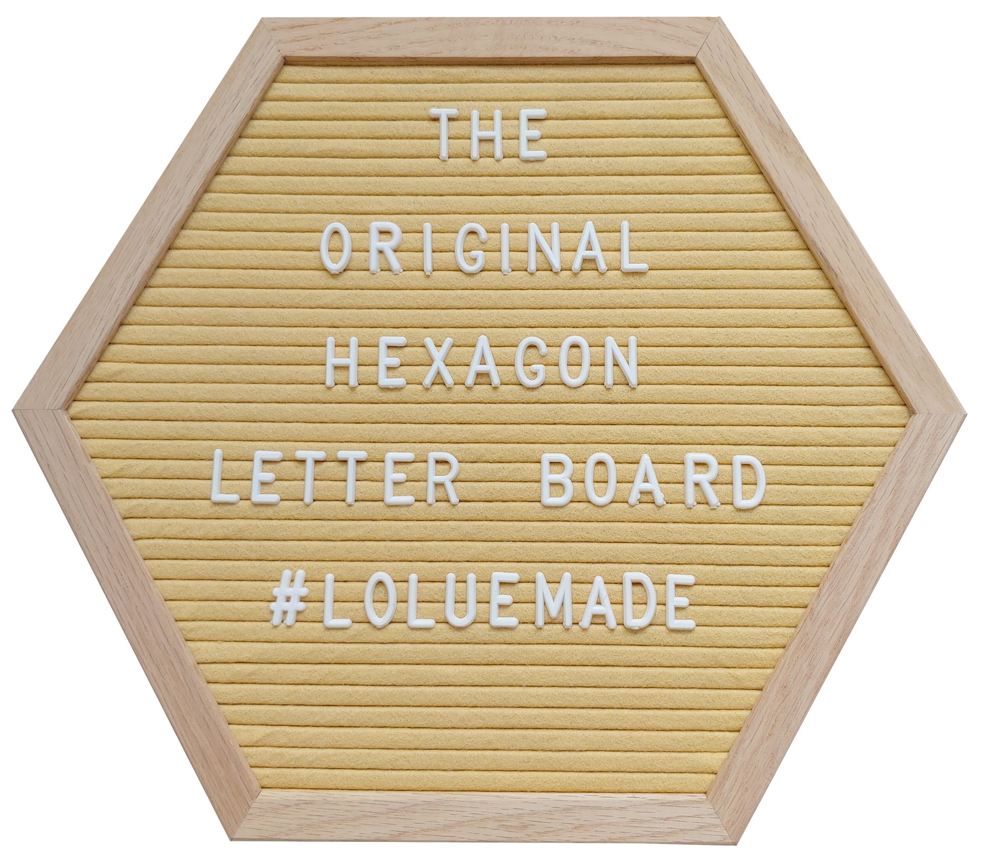 PlayBoard®: The Original Hexagon Letter Board (White) - The LoLueMade Company®