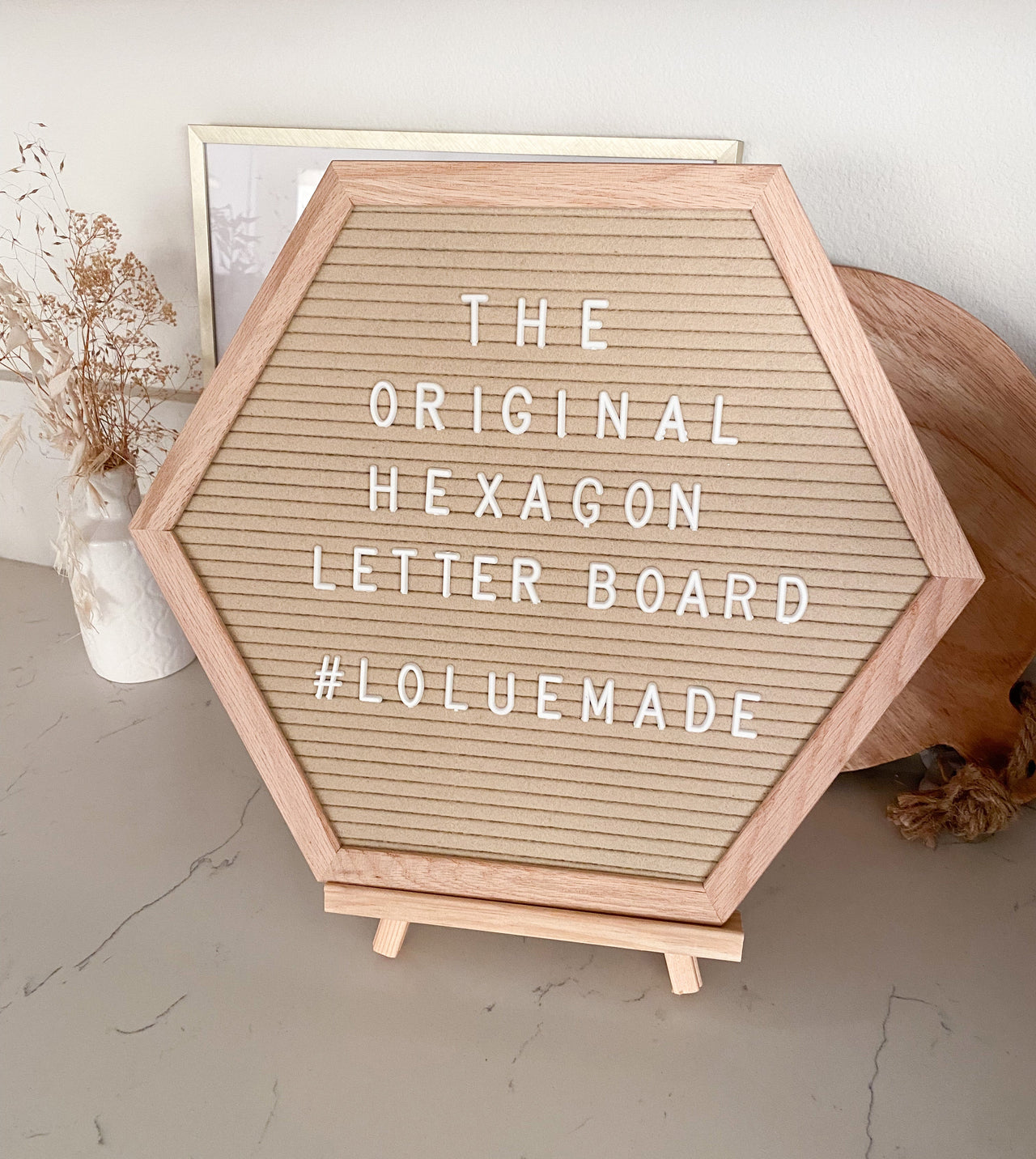 NEW! PlayBoard®: The Original Hexagon Letter Board (Light Beige) - The LoLueMade Company®