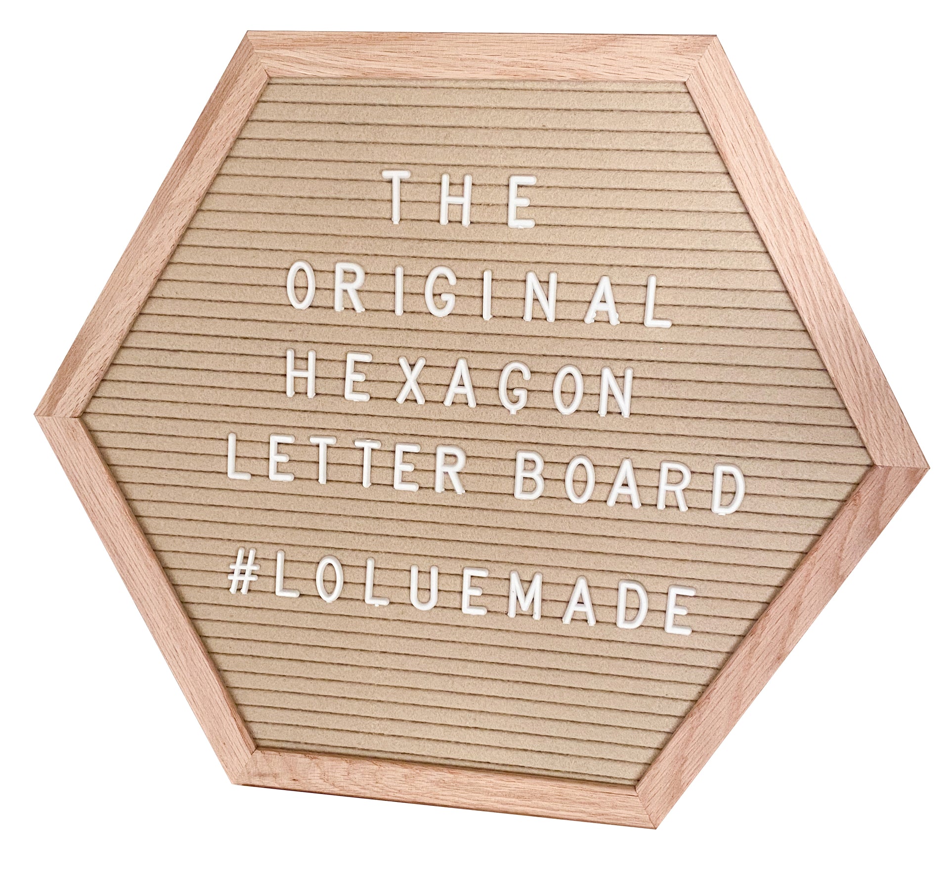 NEW! PlayBoard®: The Original Hexagon Letter Board (Light Beige) - The LoLueMade Company®