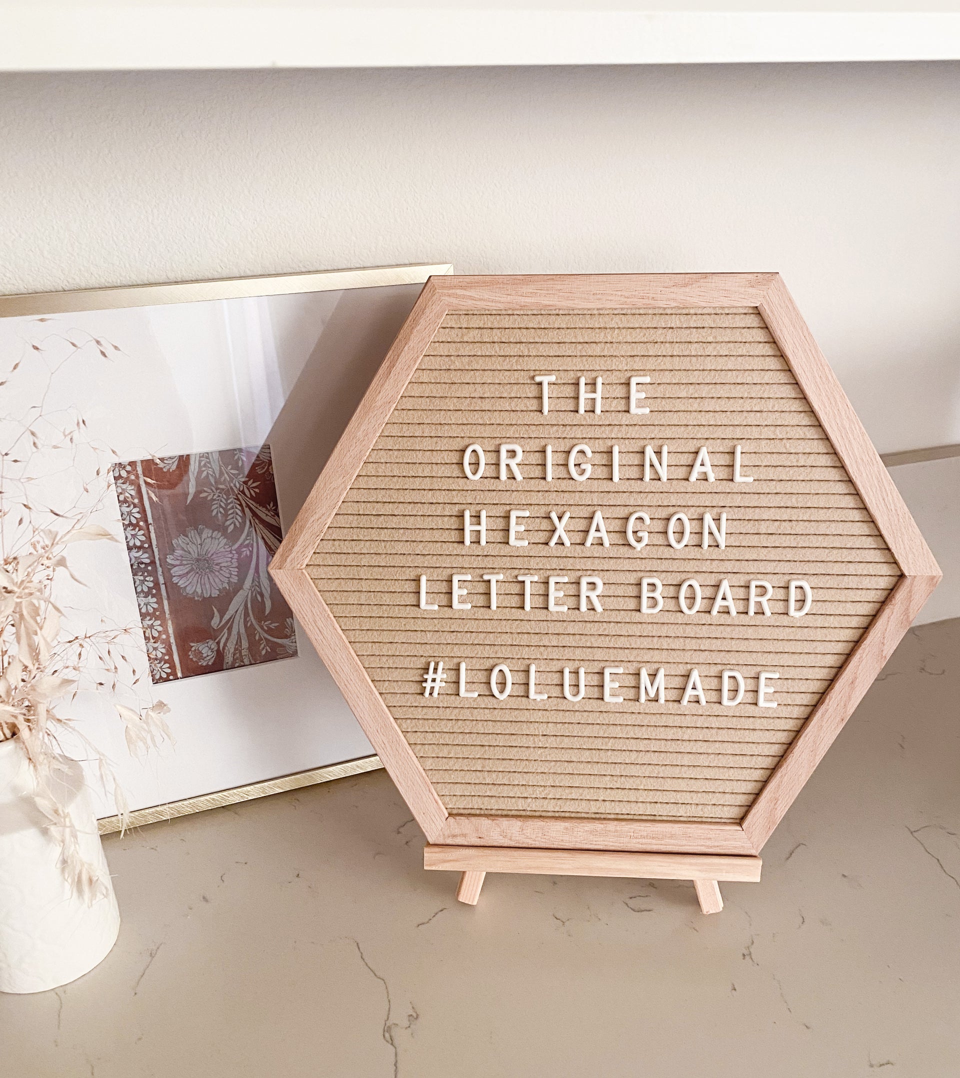 PlayBoard®: The Original Hexagon Letter Board (White) - The LoLueMade Company®